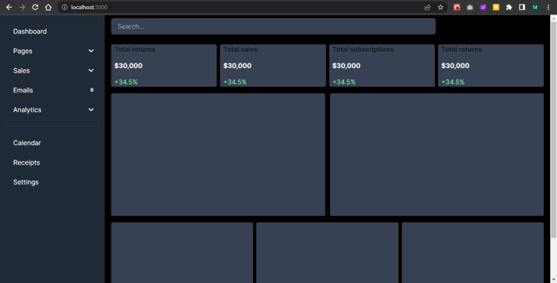 application homepage