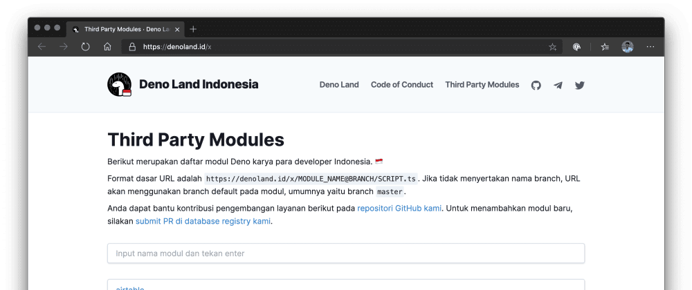 Cover image for I Made a Deno Module Registry Using Next.js, Vercel, and GitHub