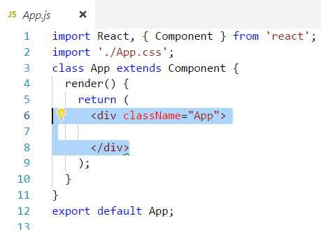 Content of App js class