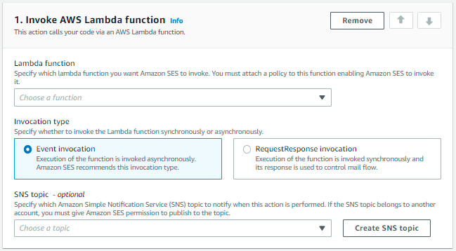 AWS Lambda function invocation