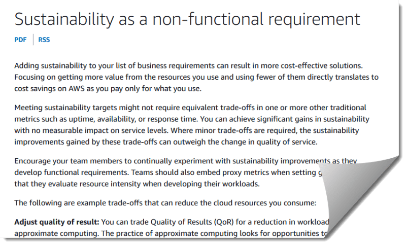 Whitepaper documentation on Sustainability as a non-functional technical requirement