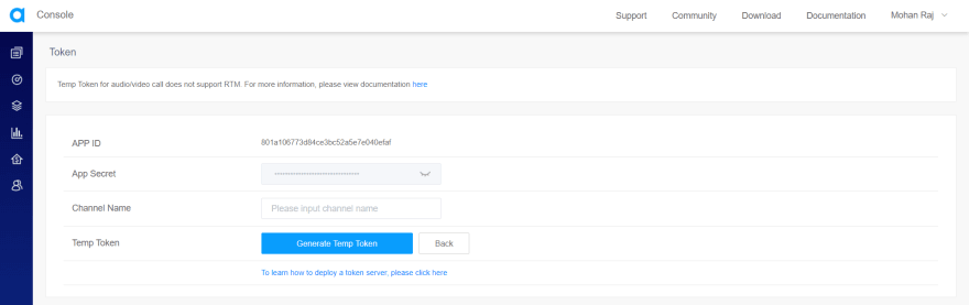 Temp Token Form