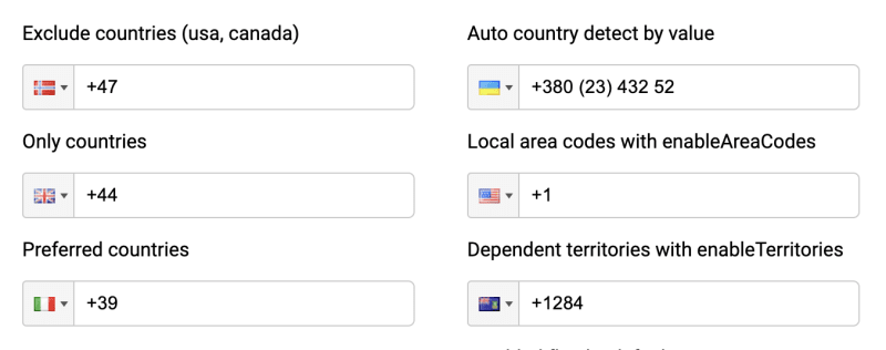 Demo of rendered inputs