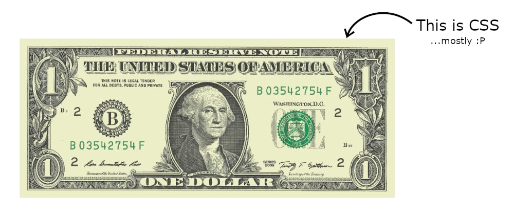 Cover image for Drawing a single-element dollar bill with CSS and JavaScript