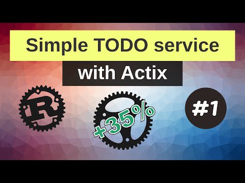 Creating a simple TODO service with Actix