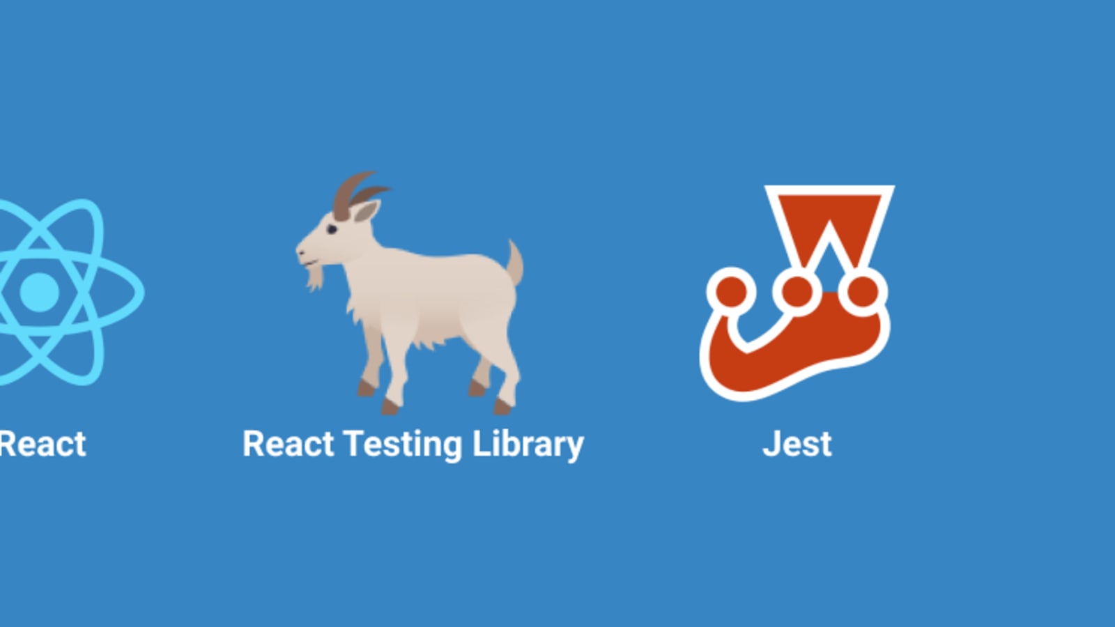 Jest import. Тестирование React. Библиотека React. Testing Library. React Testing Library logo.