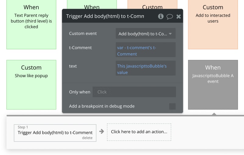 Secondly, use the toolbox JS event to save the result only after the code has been executed