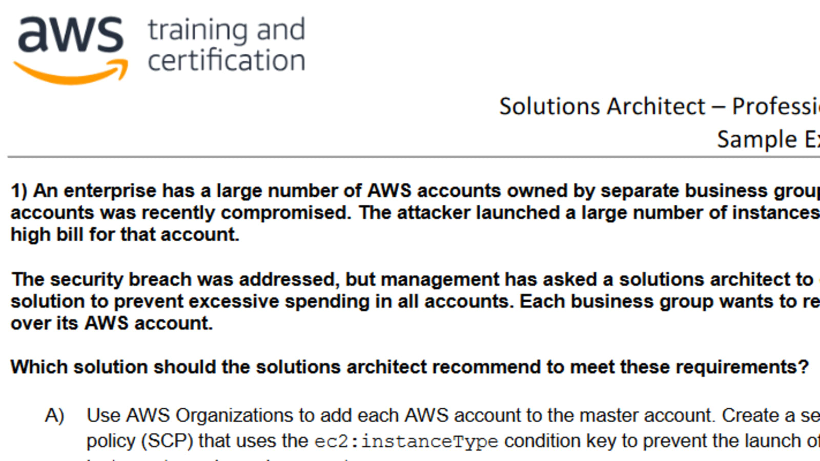 AWS-Solutions-Associate Zertifikatsdemo