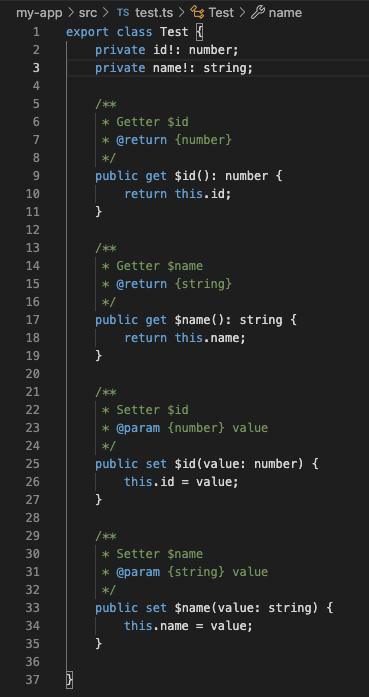 Autogenerate Getters And Setters