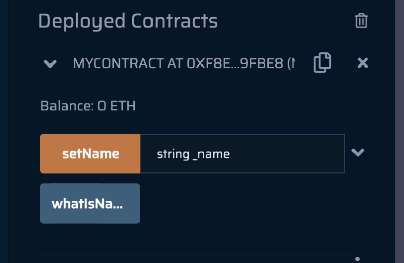 remix ide interacting with solidity smart contract