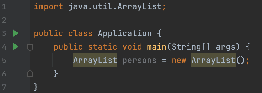 Creation of a list