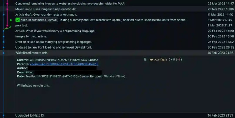 Git Graph VS Code extension