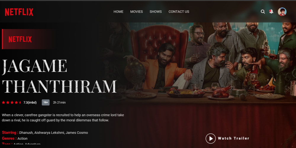 Create Netflix Clone Using HTML CSS & JavaScript - DEV Community