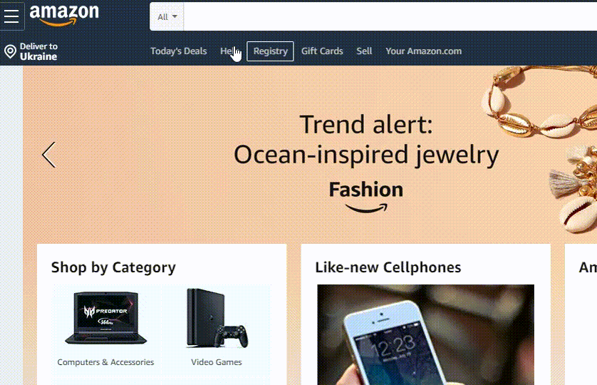 amazon search