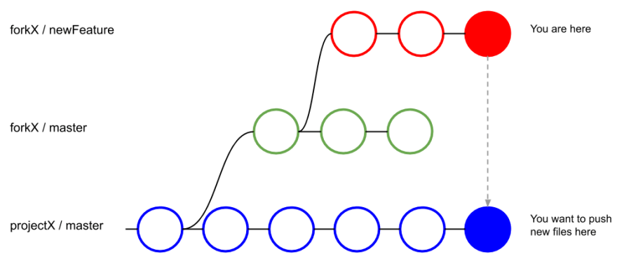 move files from branch to master git