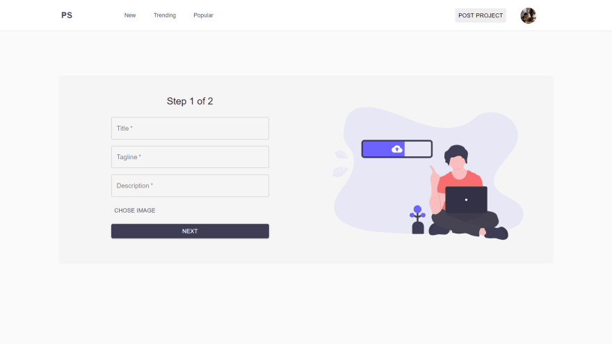 Upload Project Page