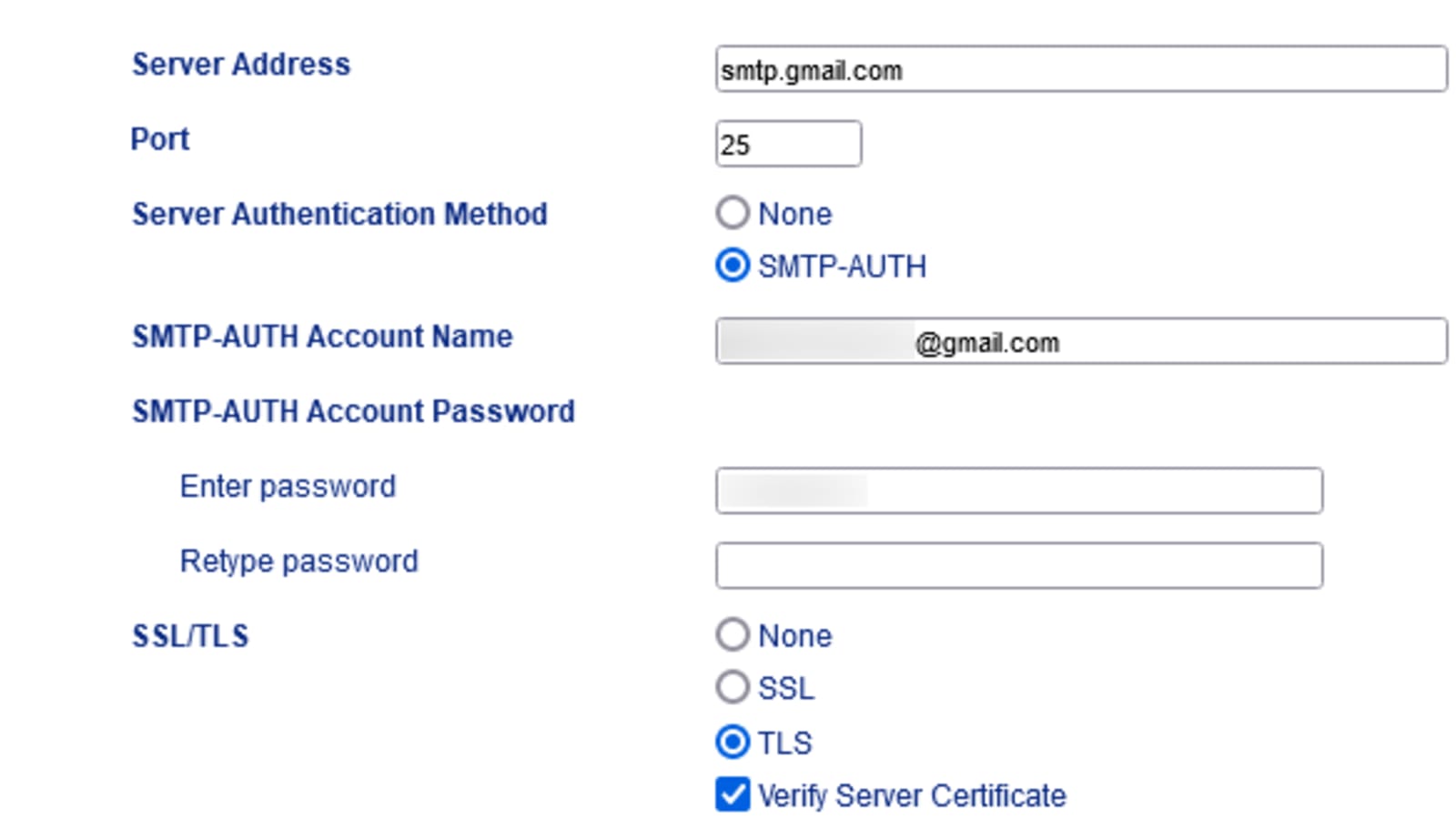 Emuler Paradoks Forstyrrelse Gmail SMTP Settings for the Brother MFC-L3770CDW - DEV Community