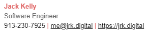 Jack Kelly's Email Signature