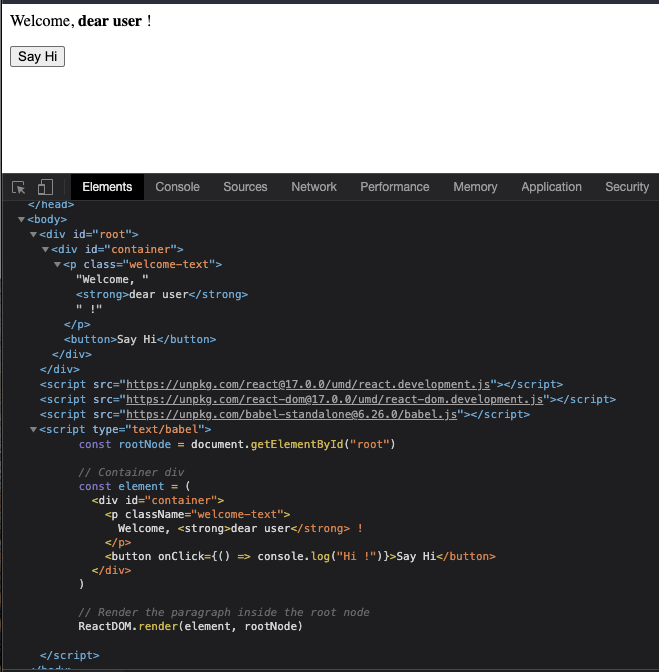 jsx output