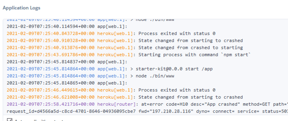 Cover image for My app works perfectly locally but when I deploy to heroku, it crashes