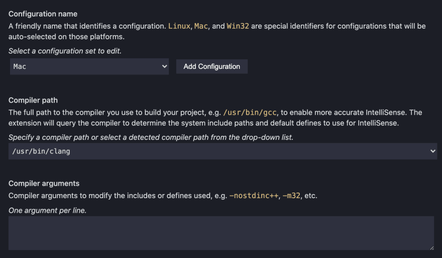 C Environment Configuration Vs Code Macos Dev Community