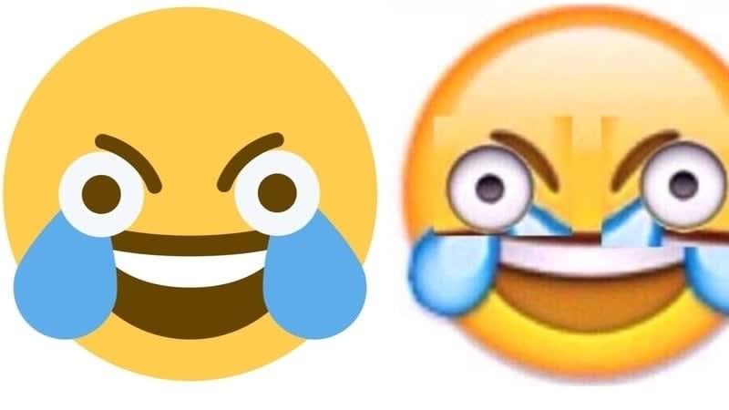open eye crying laughing emoji