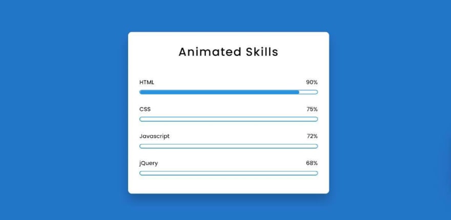 et a specific value for the animation of each Skills bar