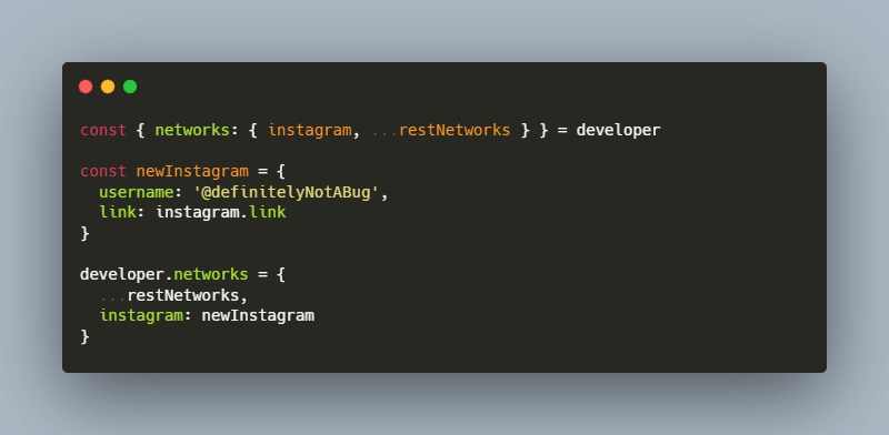 JavaScript Destructuring