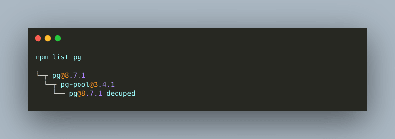 How to find the version of an installed npm package?
