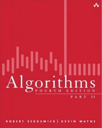 Algorithms red cover with pink line graph