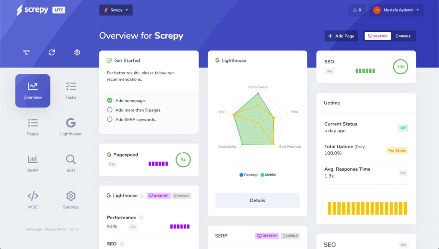 Screpy SEO Analysis and Monitoring Tool