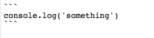 code block with no colors example