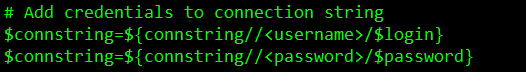 Add credentials