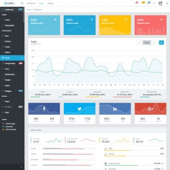 coreUI dashboard lite