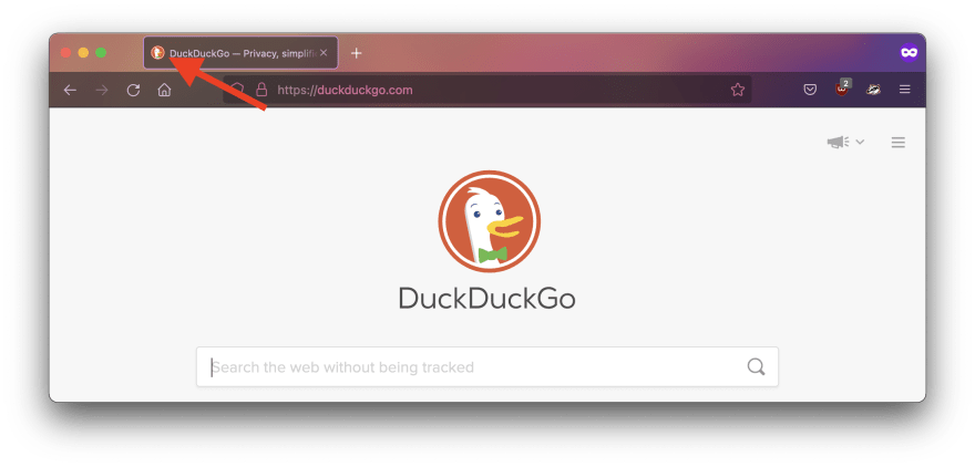 Favicon as it appears in Firefox