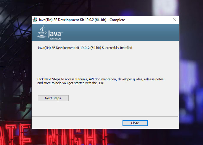 JDK Installed