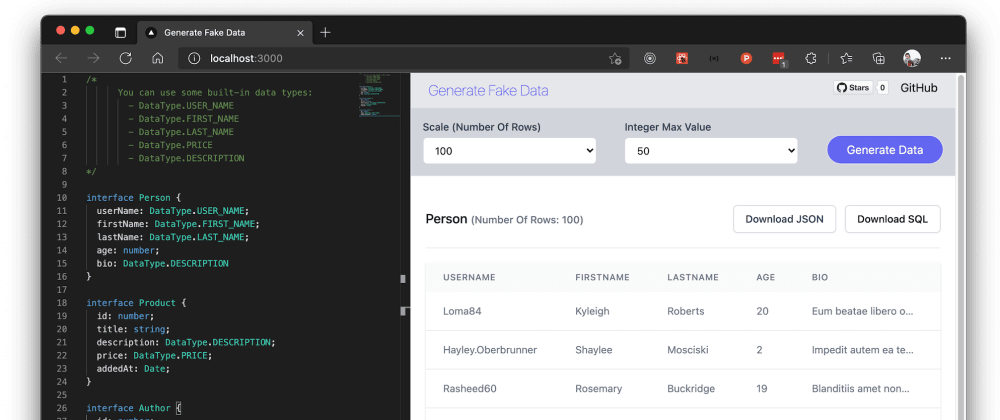 generate fake data mysql