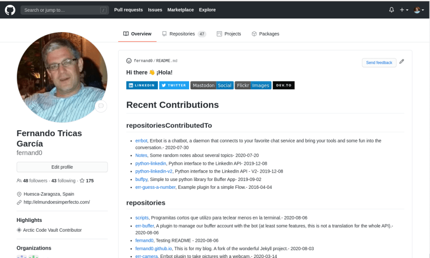My GitHub profile