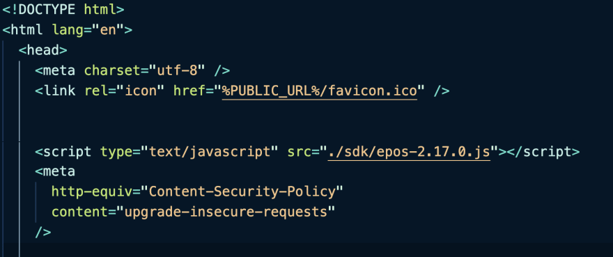 Content-Security-Policy in index.html