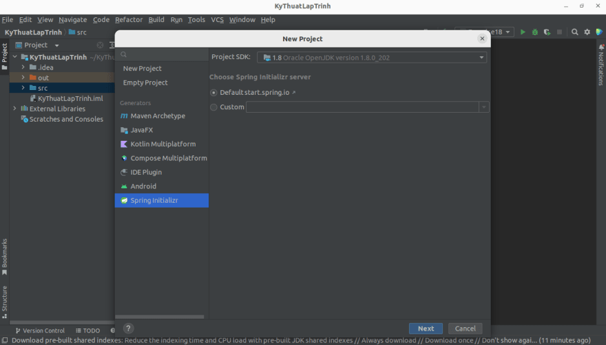 Create a project Spring Boot in Intellij Community Edition DEV