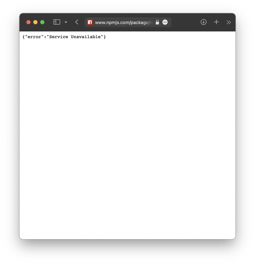 NPM is down