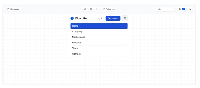 Tailwind CSS Mobile Nav - Flowbite