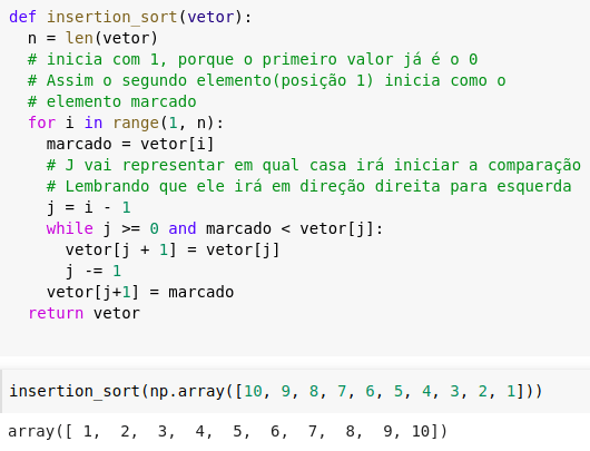 Implementação (em Python) e análise dos algoritmos de ordenação