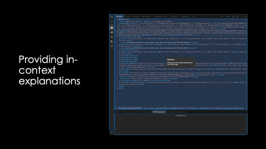 Overlays explaining what a certain tool is