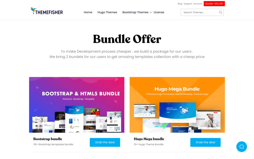 Themefisher - HTML and Hugo Templates - 85% OFF