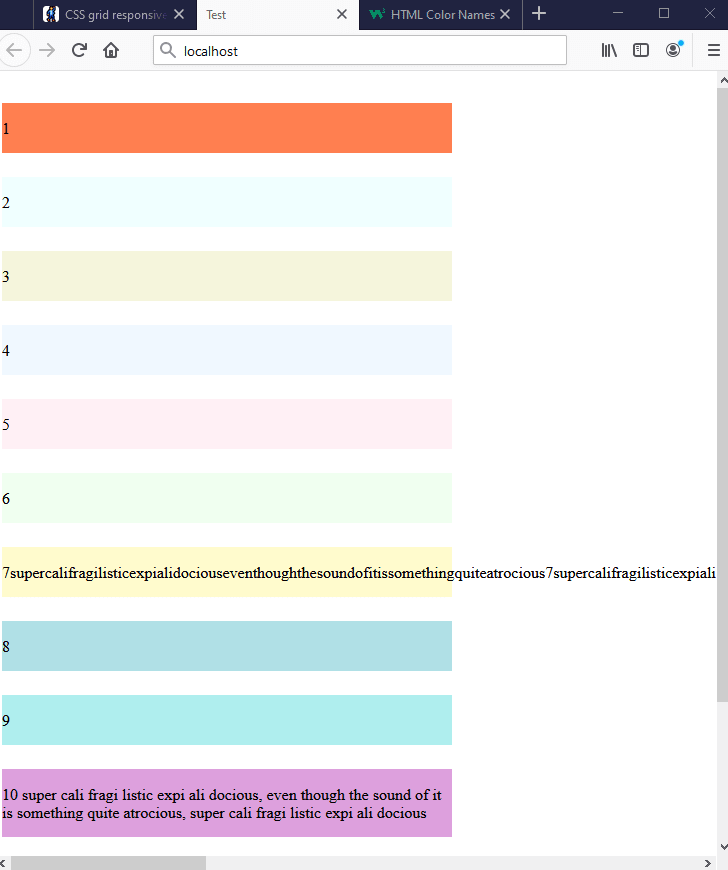 Screenshot of rendered page, narrow