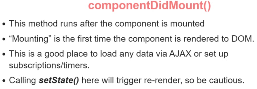 React Lifecycle Method