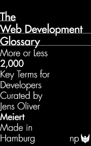 The cover of “The Web Development Glossary.”