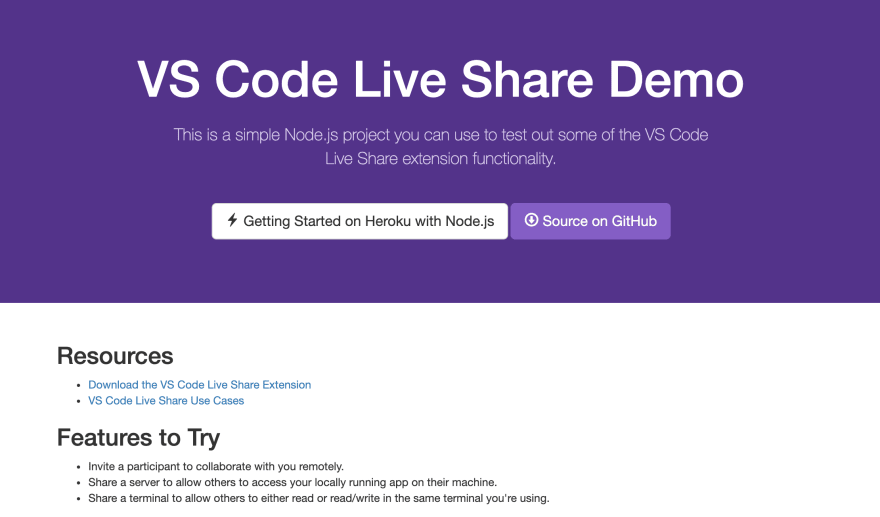 End result for the demo app