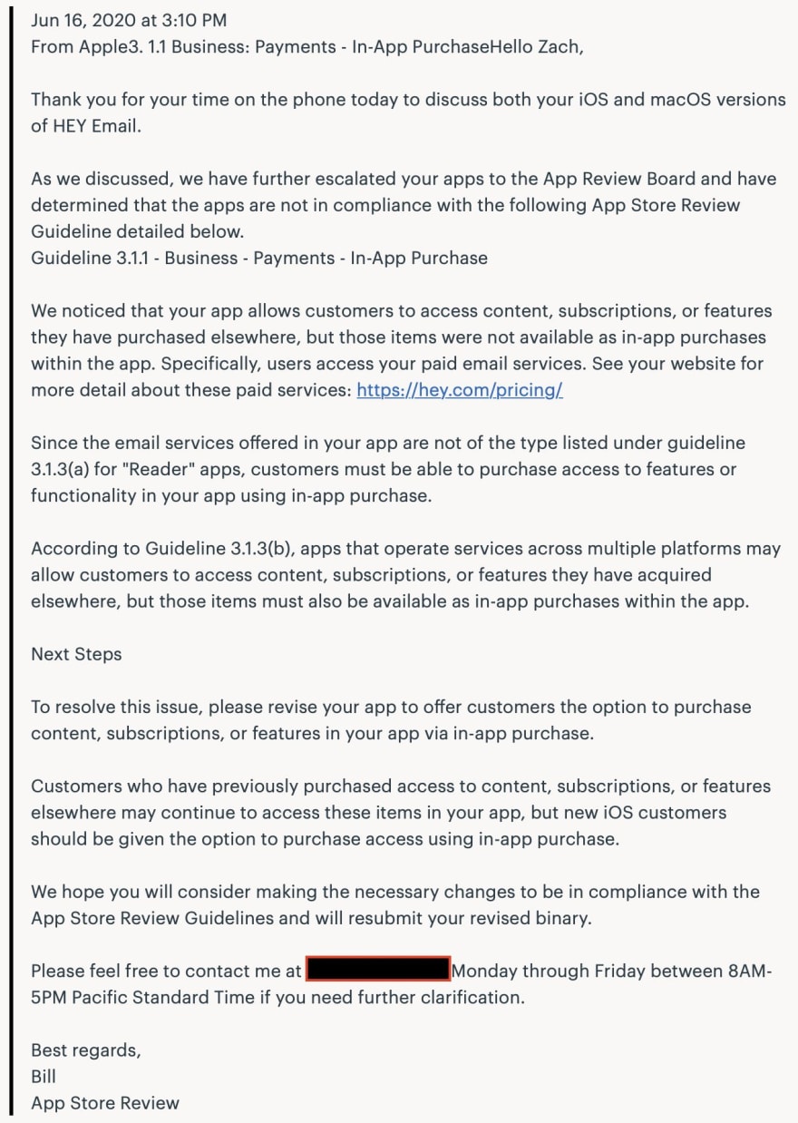 Apple App Rejection